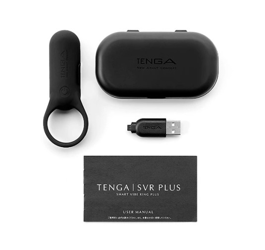 Pierścień wibrujący - Tenga SVR Smart Vibe Ring Plus Black